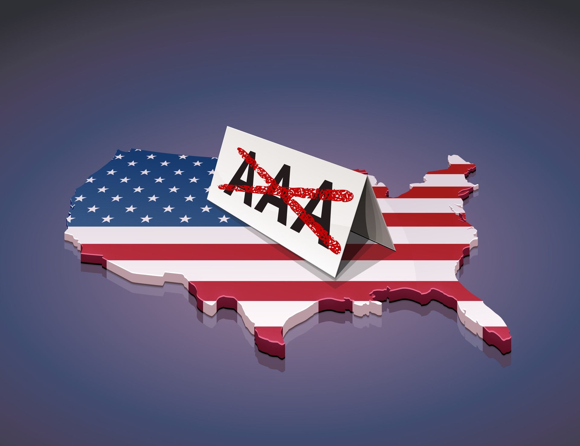 United States of America Downgrade (dark background)